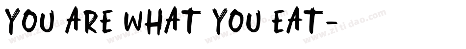 You are what you eat字体转换